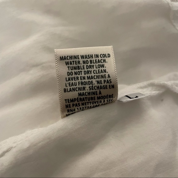 Bella Dahl White Button Down Blouse, Size Large - Picture 5 of 5